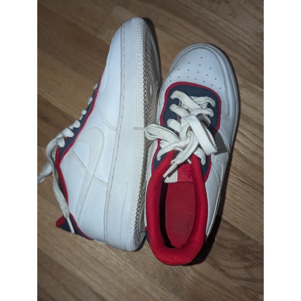 Nike Air Force 1 07 AF1 Vintage Nike Air -White Team Red Polar FV8105-161 Sz 7 - Picture 2 of 5